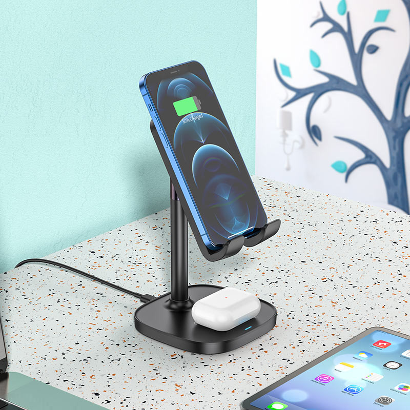 Hoco 2-in-1 Wireless Charging-Stand