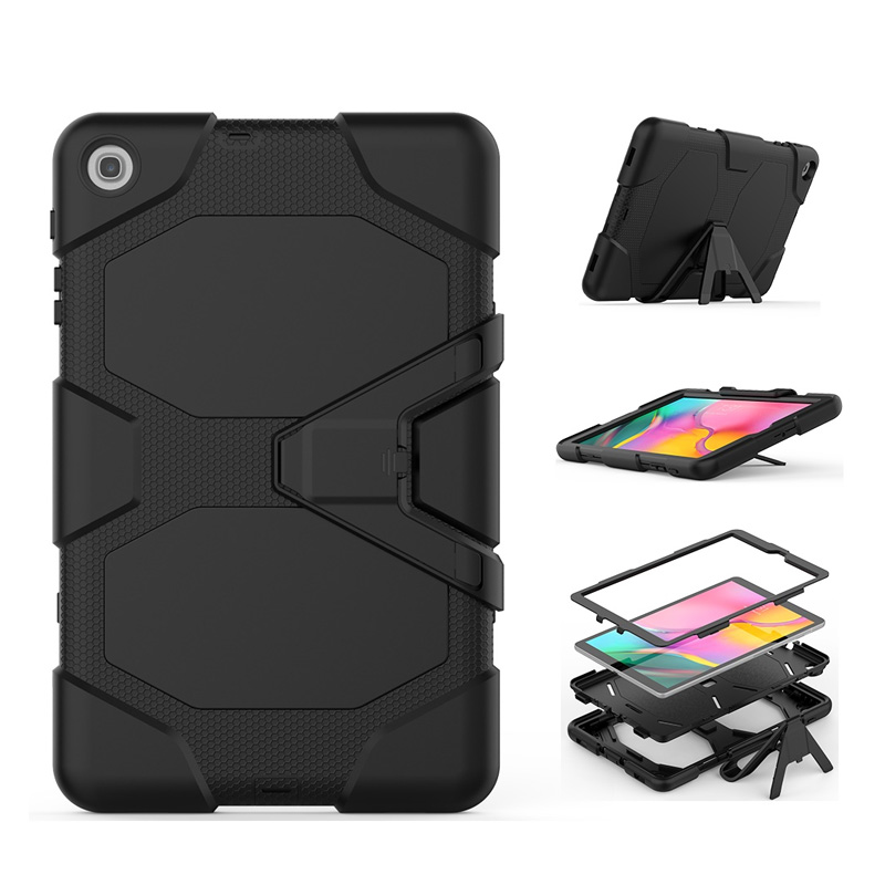 Shockproof Bumper Silicone Hybrid PC Detach stand screen protector tablet cover